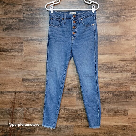 Madewell Jeans 28 Skinny Button Fly 10" High Rise Mackey AF687 Tummy Control - Picture 1 of 13